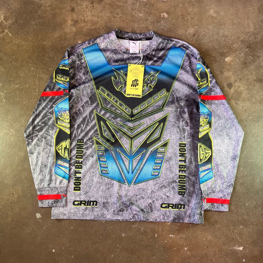 NWT puma x asap rocky motocross athletic mesh longsleeve shirt msrp $200 size S